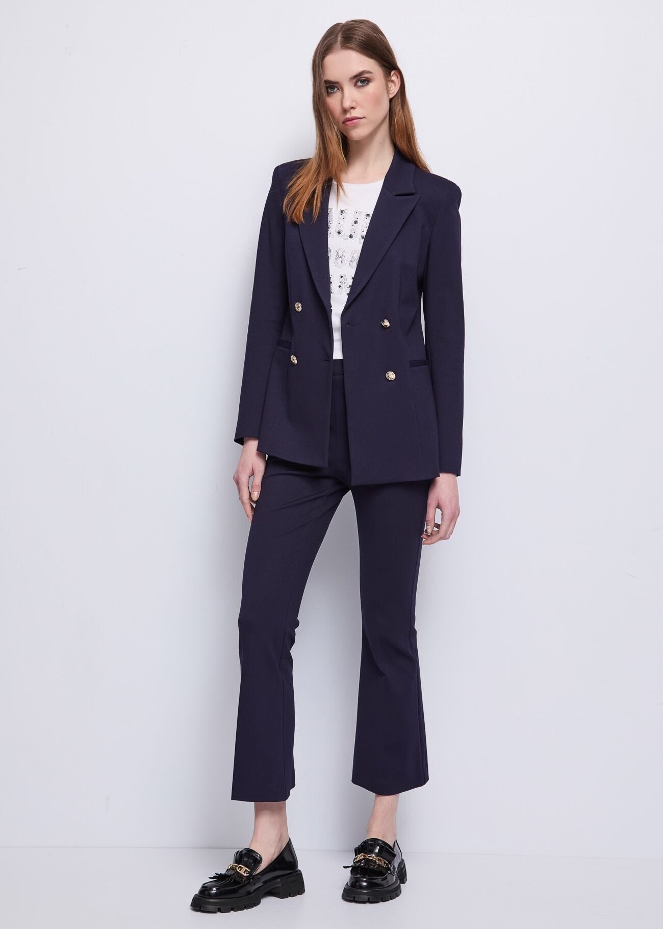 Gaudi Donna Gaudi Marca Vestiti Gaudi Jeans Con Piega Pantalone Da