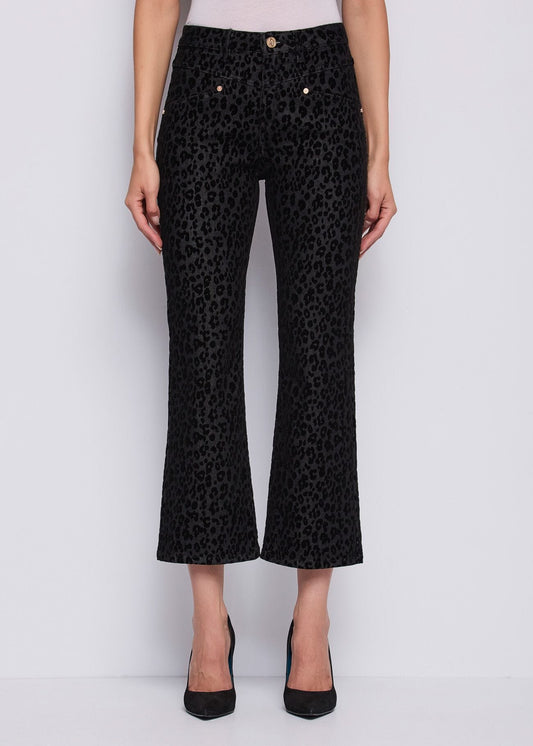 Jeans da donna in cotone con stampa flock animalier - art.  521BD26034 - Gaudi Autunno Inverno 2025/26 Donna