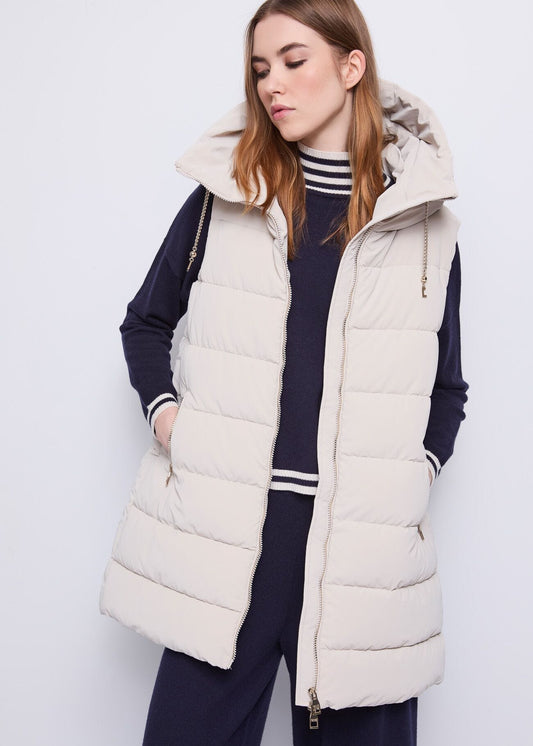 Gilet da donna con cappuccio e coulisse a catena - art. 521BD35008 - Gaudi Autunno Inverno 2025/26 Donna
