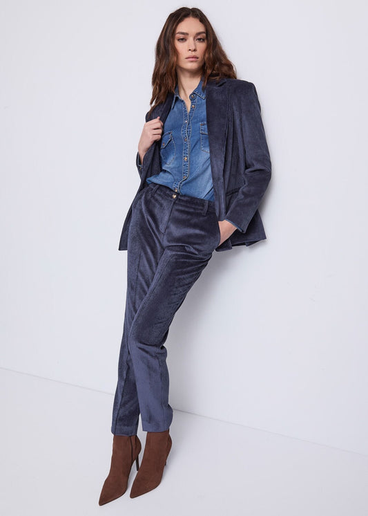 Blazer da donna in velluto con bottone dorato - art. 521BD35031 - Gaudi Autunno Inverno 2025/26 Donna