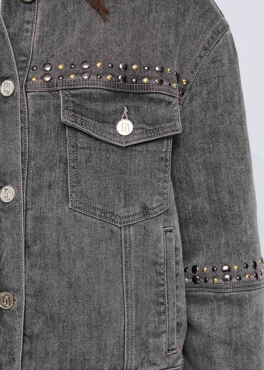 Giacca da donna in denim di cotone used - art. 521BD36003 - Gaudi Autunno Inverno 2025/26 Donna
