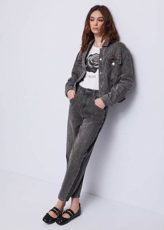 Giacca da donna in denim di cotone used - art. 521BD36003 - Gaudi Autunno Inverno 2025/26 Donna