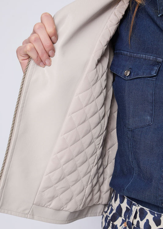 Giacca biker da donna con revers e zip - art. 521BD38002 - Gaudi Autunno Inverno 2025/26 Donna
