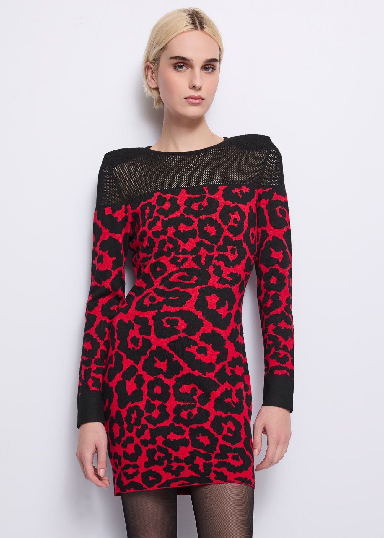 Mini abito jacquard in lana e seta 521DD13012 Denny Rose