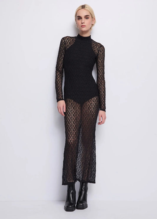 Abito in pizzo stretch - art. 521DD14004 - Denny Rose Autunno Inverno 2025/26