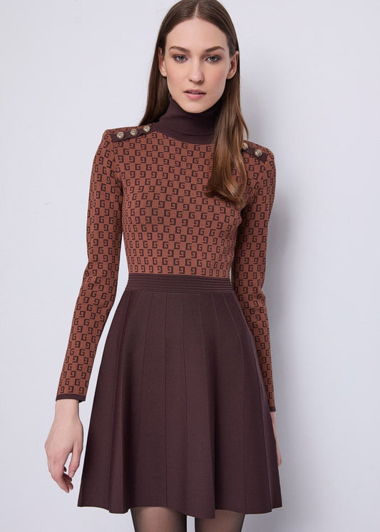 Abito da donna in maglia jacquard - art. 521FD13004 - Gaudi Autunno Inverno 2025/26 Donna