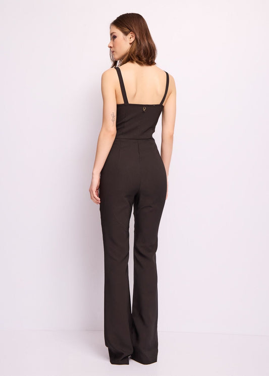 Tuta nera elasticizzata  - art. 511DD15004 - Denny Rose Primavera Estate 2025 Donna