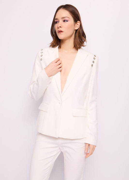 Blazer in cotone CON BORCHIE JACKET  - art. 511DD35003 - Denny Rose Primavera Estate 2025 Donna