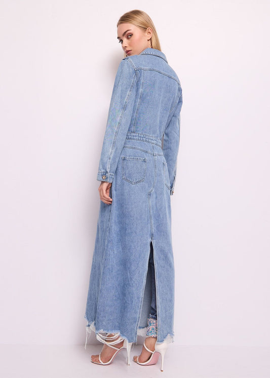 Abito lungo in denim di cotone DRESS - art. 511ND16004 - Denny Rose Primavera Estate 2025 Donna