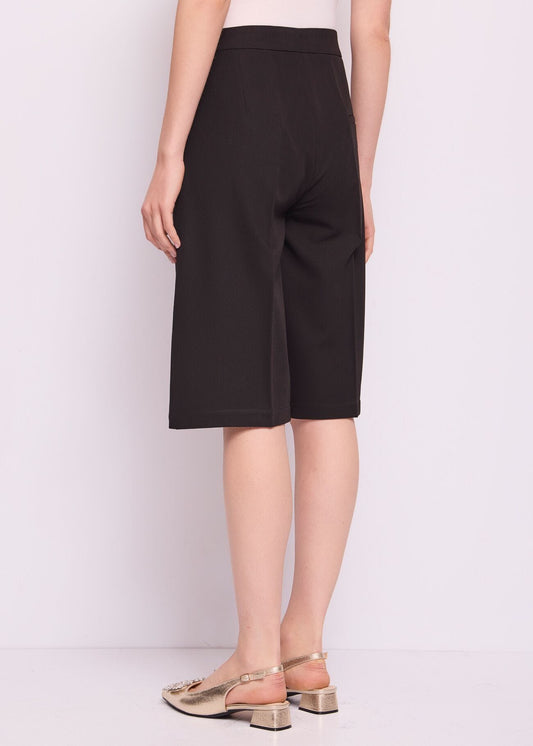 Bermuda nero con cinturino TROUSERS- art. 511ND25007 - Denny Rose Primavera Estate 2025 Donna