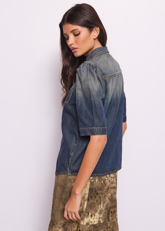 Camicia in denim di cotone used - art. 511ND46009 - Denny Rose Primavera Estate 2025 Donna