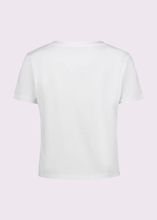 T-shirt corta bianca in cotone  - art. 511ND64011 - Denny Rose Primavera Estate 2025 Donna