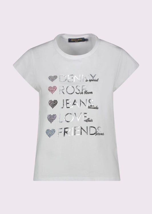 T-shirt in cotone con stampa - art. 511ND64012 - Denny Rose Primavera Estate 2025 Donna
