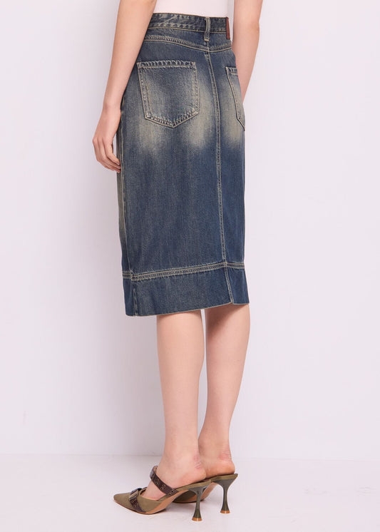 Gonna in denim di cotone used- art. 511ND76005 - Denny Rose Primavera Estate 2025 Donna