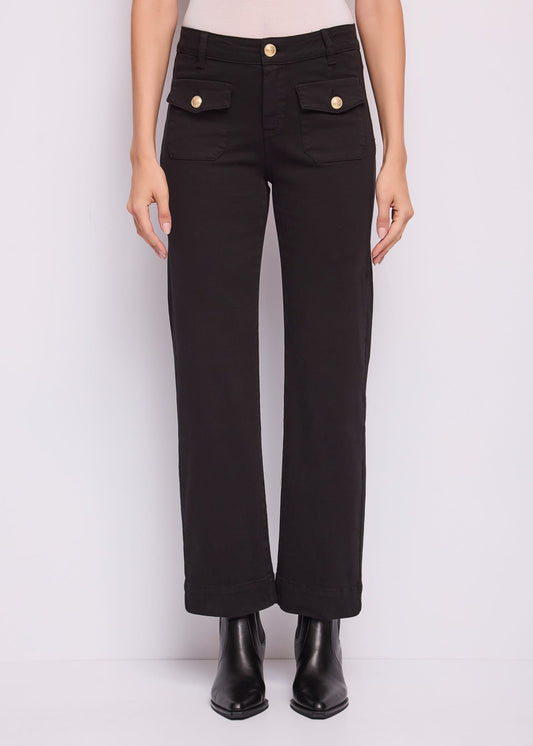 Pantaloni straight da donna in twill