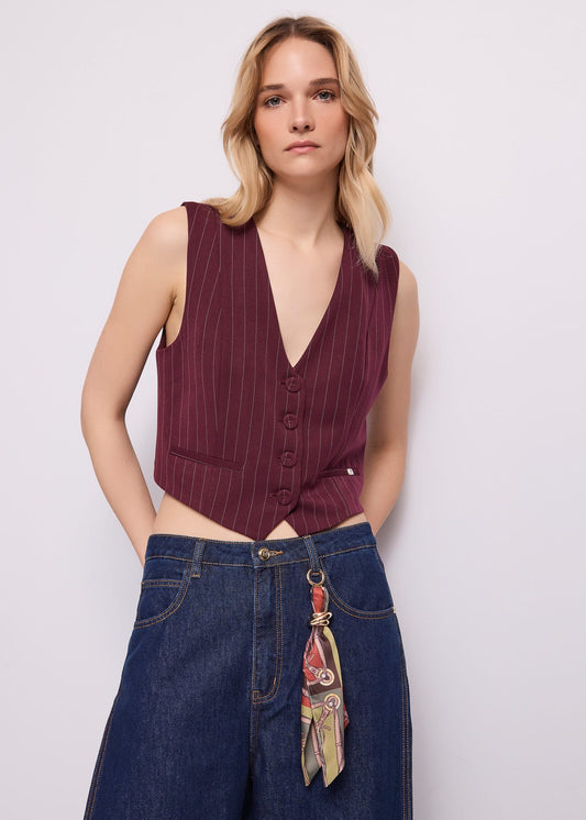 Gilet da donna in viscosa gessata