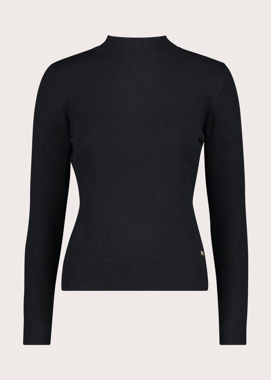 Maglia da donna in cotone con collo alto