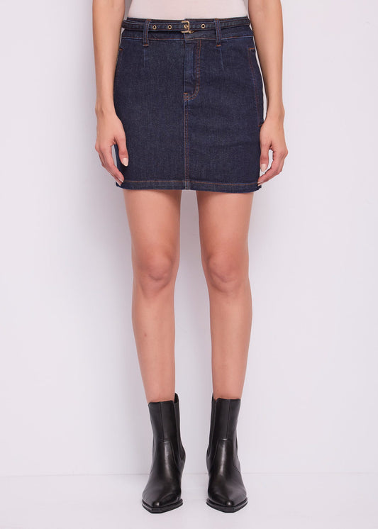 Minigonna in denim con cintura