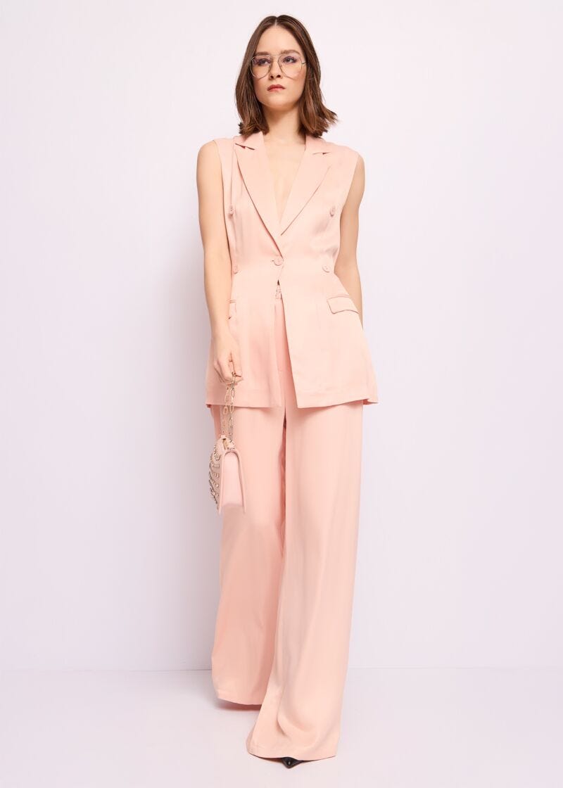 Chaleco largo de satén 511DD35029 Denny Rose Primavera