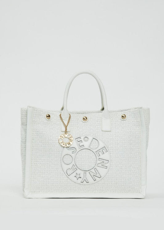 Shopping bag nera in tweed - art. 511DR90007 - Denny Rose Primavera Estate 2025 Donna
