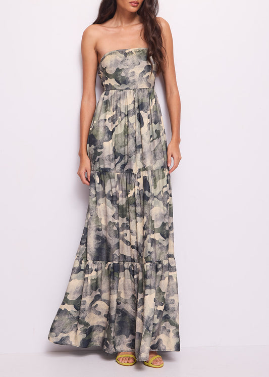 Abito lungo con balze DRESS  - art. 511ND15010 - Denny Rose Primavera Estate 2025 Donna