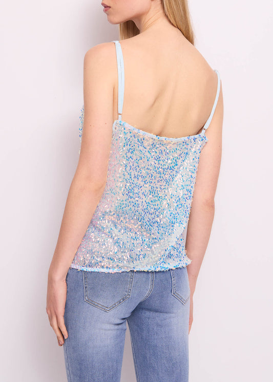 Top in Paillettes- art. 511ND45012 - Denny Rose Primavera Estate 2025 Donna