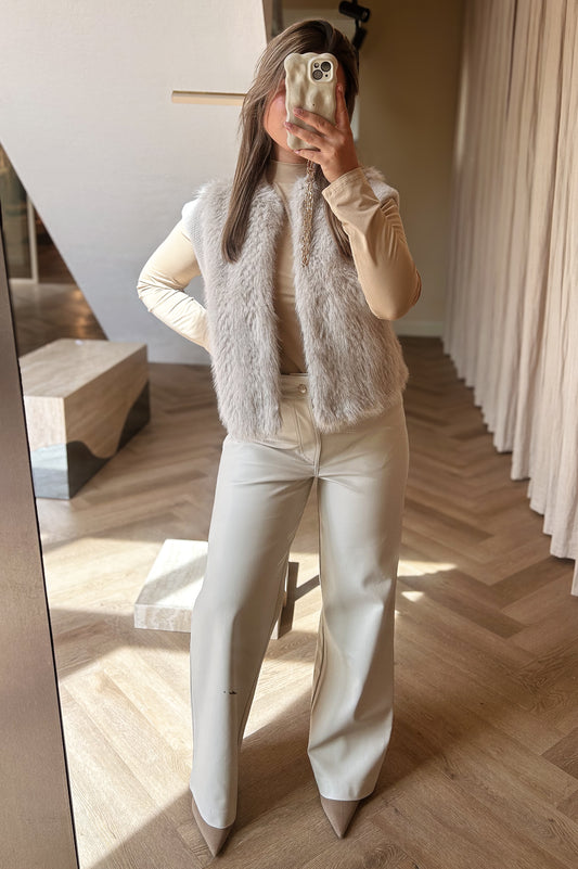 Gilet Alvita con chiusura a ganci e occhielli Rino & Pelle Autunno Inverno 2025/26 Birch dessin
