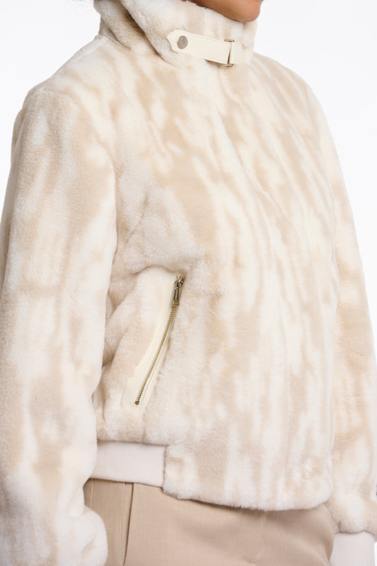 Giacca Ambra corta in pelliccia sintetica Rino & Pelle Autunno Inverno 2025/26 Birch frozen flower