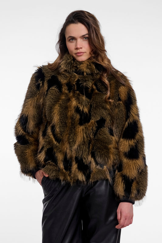 Giacca donna art. Ambra Rino & Pelle Long faux animal