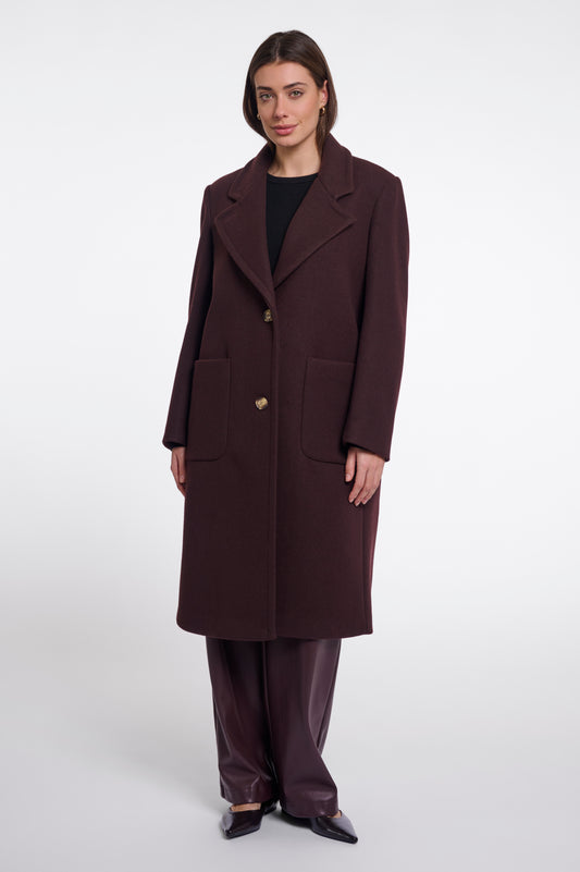 Cappotto donna art. Cecile Rino & Pelle Chocolate bean