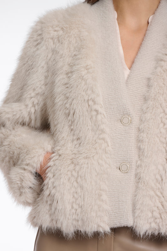 Giacca corta in pelliccia sintetica Chaimae Rino & Pelle Autunno Inverno 2025/26 Birch