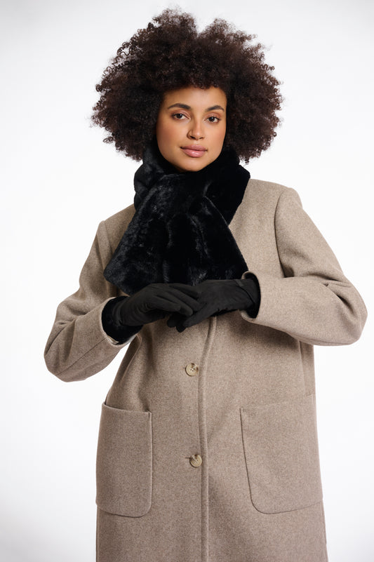 Guanti Danzo con pelliccia sintetica Rino & Pelle Autunno Inverno 2025/26 Black