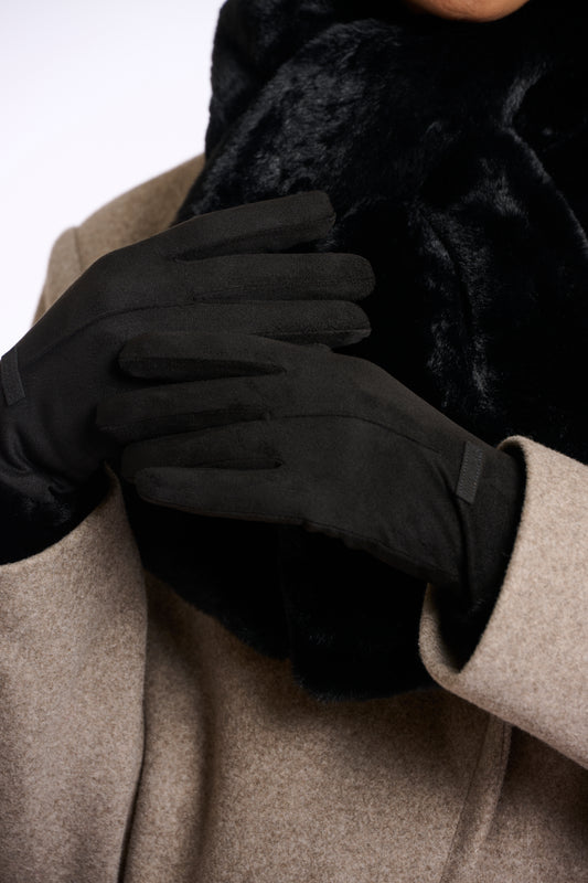 Guanti Danzo con pelliccia sintetica Rino & Pelle Autunno Inverno 2025/26 Black