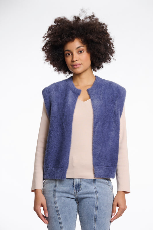 Gilet corto Elona Rino & Pelle Autunno Inverno 2025/26 Blue shadow