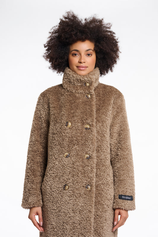 Cappotto teddy lungo Ena  Rino & Pelle Autunno Inverno 2025/26 Toffee