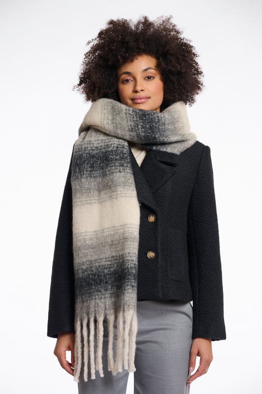 Sciarpa a quadri Erica Rino & Pelle Autunno Inverno 2025/26 Black white