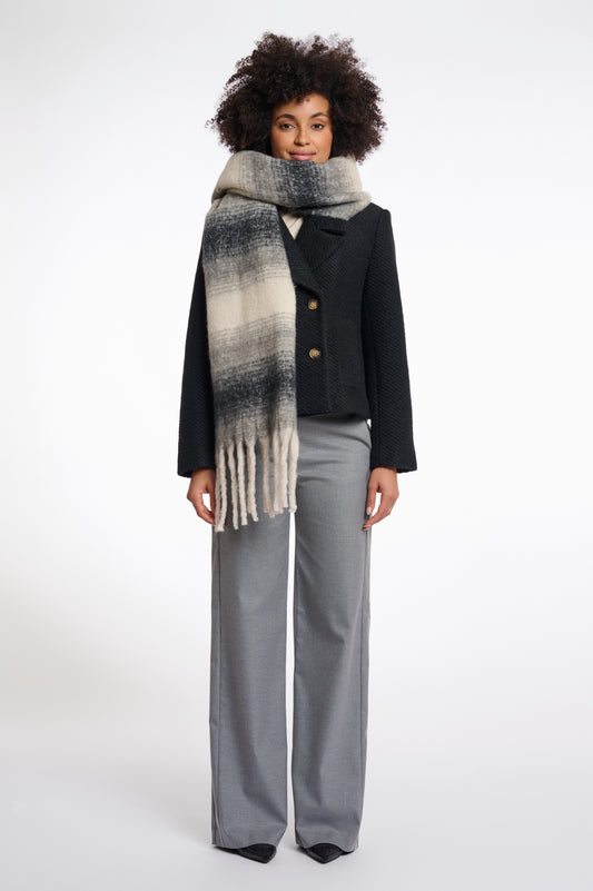 Sciarpa a quadri Erica Rino & Pelle Autunno Inverno 2025/26 Black white
