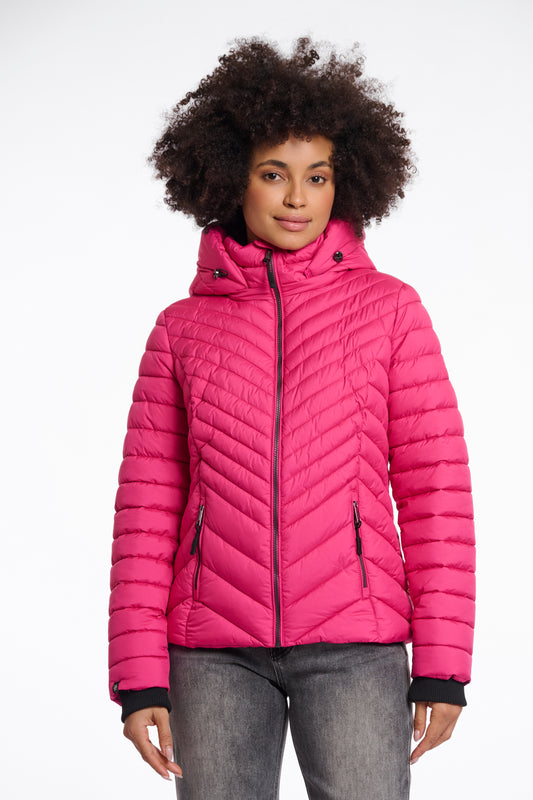 Giacca imbottita Erin con cappuccio staccabile  Rino & Pelle Autunno Inverno 2025/26 Deep pink