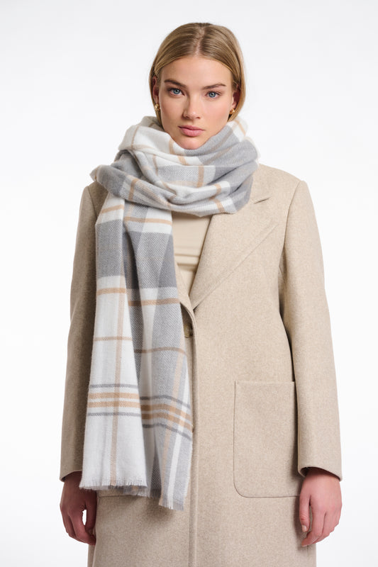Sciarpa a quadri Eunice Rino & Pelle Autunno Inverno 2025/26 Grey mix
