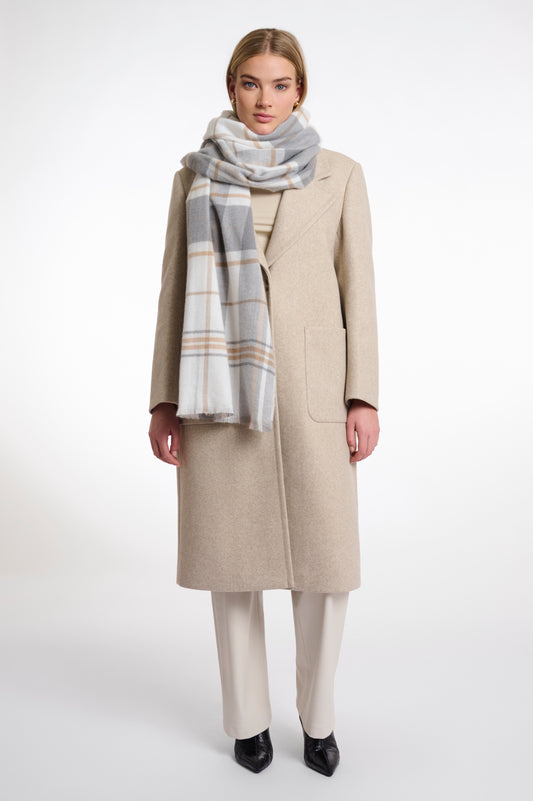 Sciarpa a quadri Eunice Rino & Pelle Autunno Inverno 2025/26 Grey mix