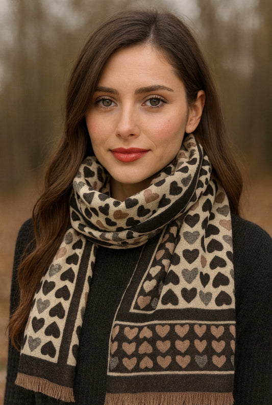 Sciarpa Donna Cuori 2026 A728 no brand