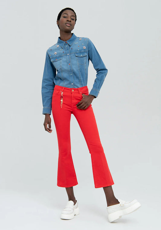 Pantalone rosso Donna FS22WV8001W40101 Fracomina Outlet
