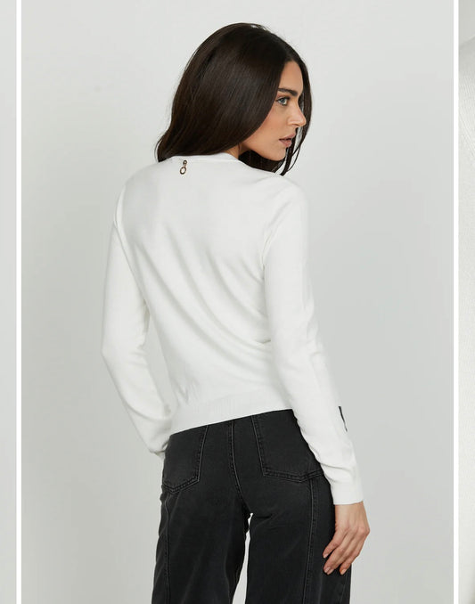 Cardigan BICE manica lunga con snap più catena con foulard art. RDA2502054019 Donna Relish Autunno Inverno 2025/2026