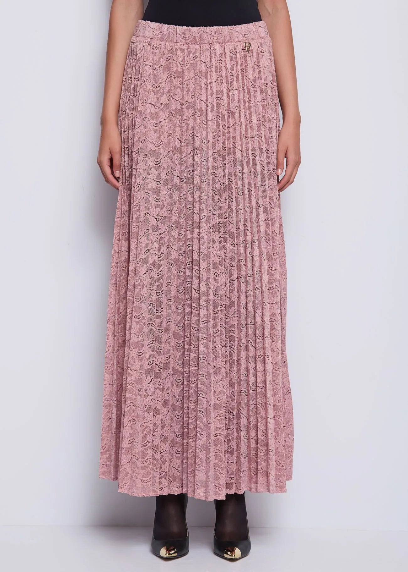 Gonna lunga plissè in pizzo 521DD75003 Denny Rose Autunno