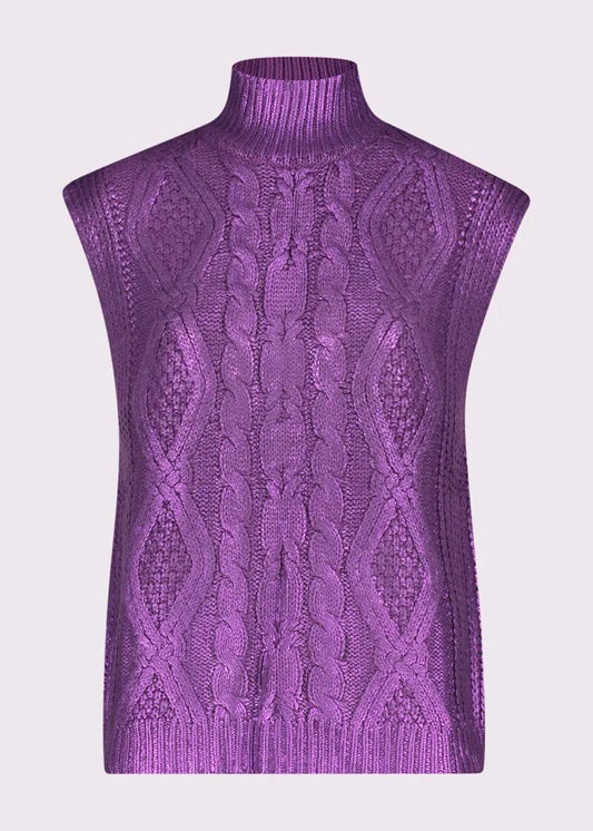 Maglia S/M Con Trecce Laminata - art. 421ND53028 - Denny Rose Autunno Inverno 2024/25 Donna