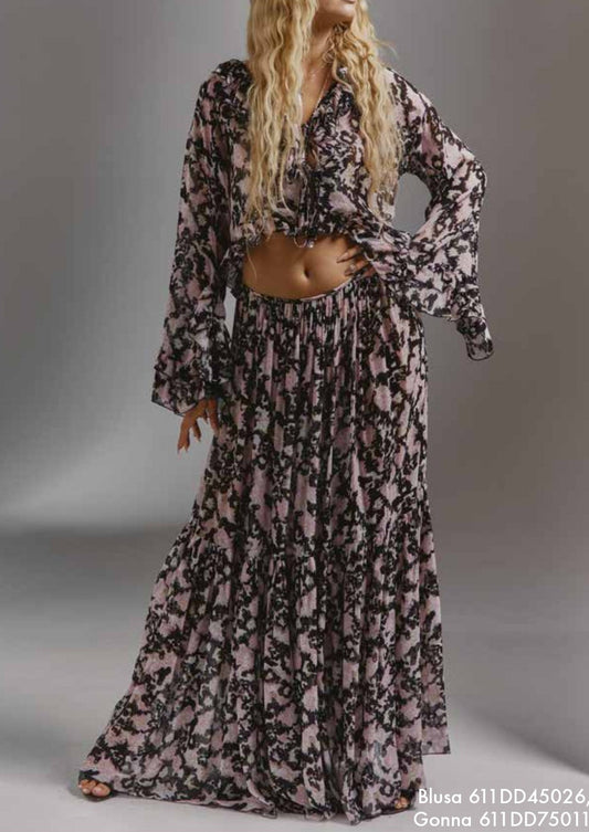 Blusa in georgette donna - art. 611DD45026 - Denny Rose Primavera Estate 2026