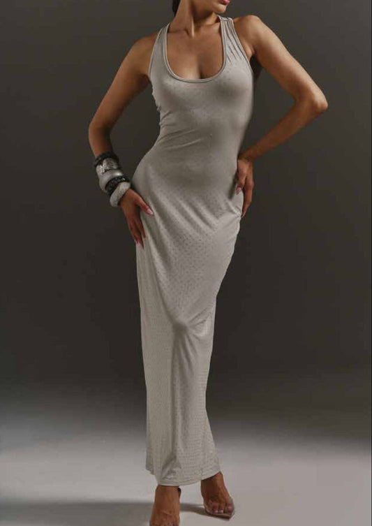 Abito lungo strass donna - art. 611DD14006 - Denny Rose Primavera Estate 2026