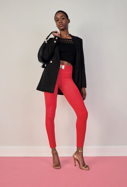 PANTALONE ( Fuseau ) LUNGO con fibbia logata TROUSERS - art. 511DD24002 - Denny Rose Primavera Estate 2025 Donna