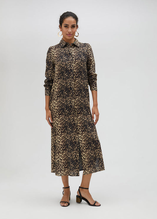 Vestito camicia con stampa animalier - Lola Casademunt Primavera/Estate 2025 - LS2516047