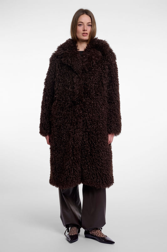 Cappotto donna art. Lias long Rino & Pelle Coffee roast